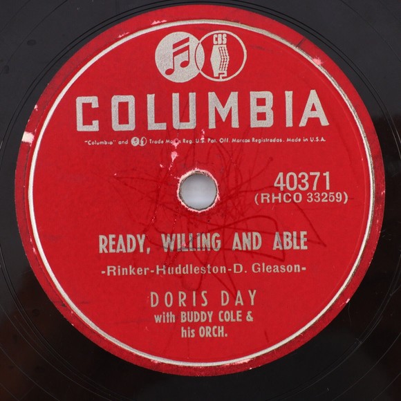 Doris Day, Percy Faith, Buddy Cole - Ready, Willing and Able 78 rpm Record 40371 - Picture 1 of 16